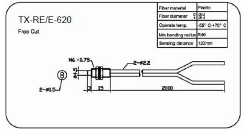 M6反射型光纖傳感器（TX-RE/E-610）